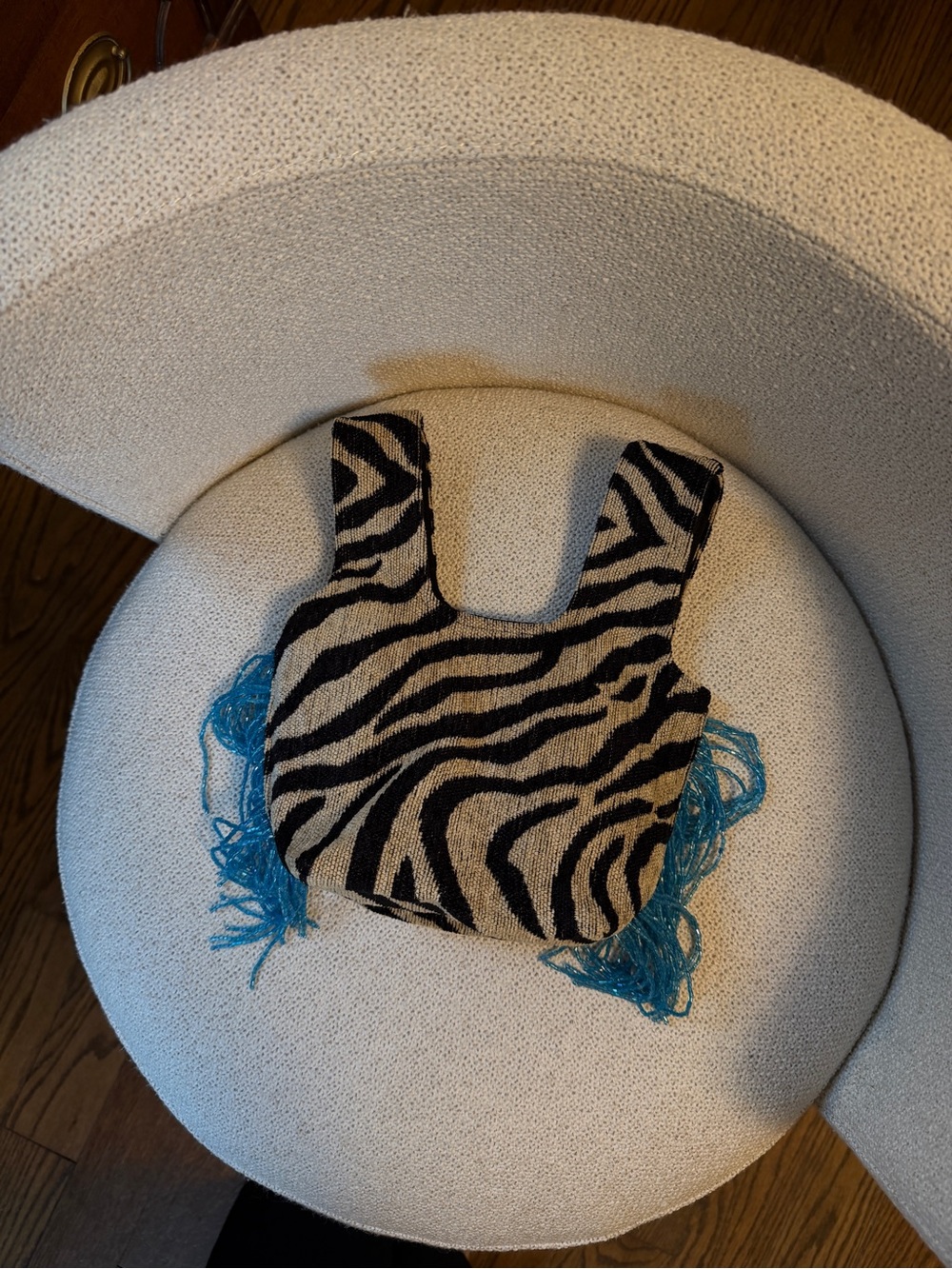 Le Nodo Le Sac Mini Zebra Fringe Bag